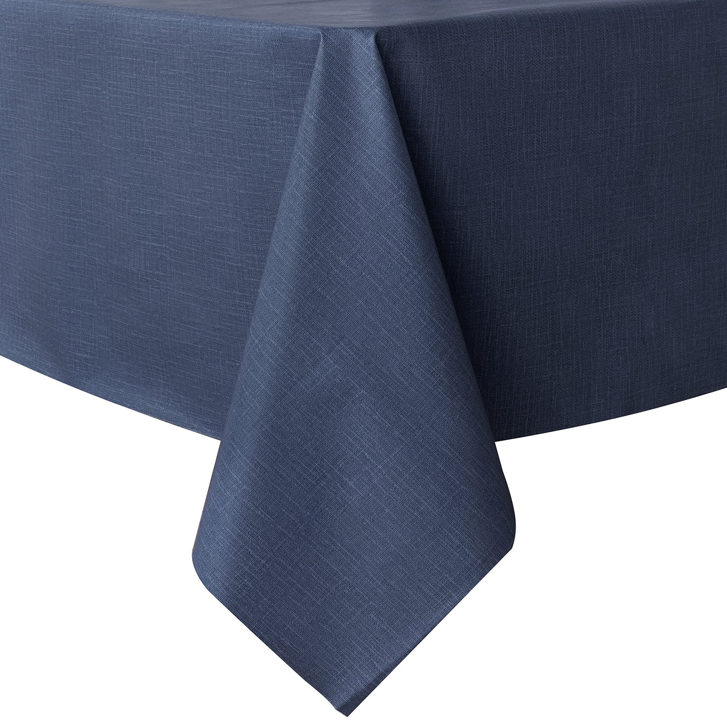 sancua 100% Waterproof Rectangle PVC Tablecloth - 54 x 140 Inch - Oil Proof Spill Proof Vinyl Table Cloth, Wipe Clean Table Cover for Dining Tables, Buffet Parties and Camping, Greyish Blue