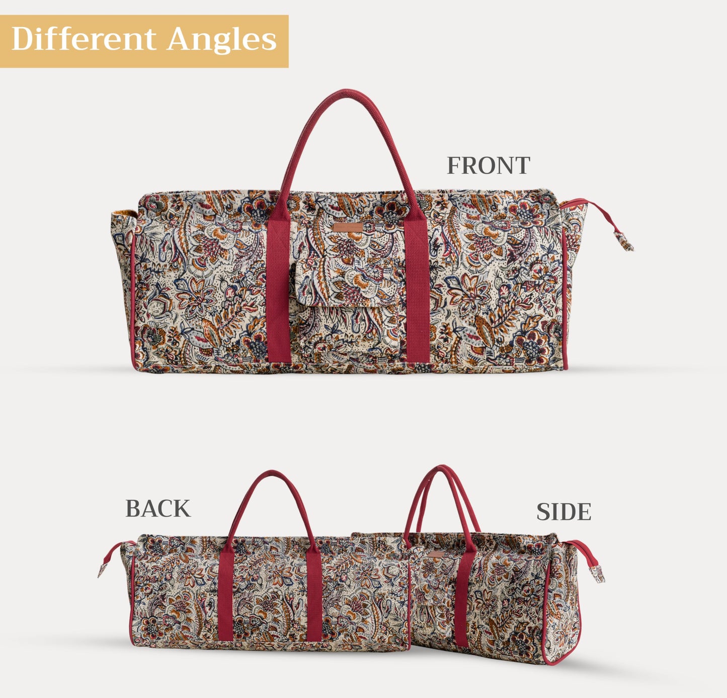 Maison d' Hermine Yoga mat tote bag for Women & Men, Travel Yoga Gym Bag With Pocket and Zipper Mothers Day Gifts - Jaipur