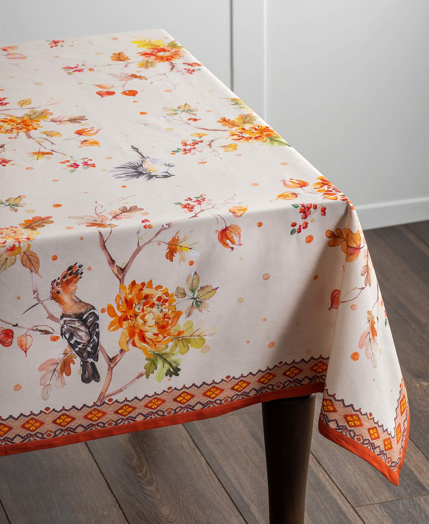 Maison d' Hermine Table Cloth Rectangle Table 100% Cotton 60 x 90 Inches Fall Tablecloth Reusable Everyday Use for Thanksgiving Christmas Decorations Dining Farmhouse Party (Kelim - Prairie)