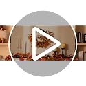18 Inch Fall Wreath with Owl Pumpkin and LED Lights - Autumn Decor