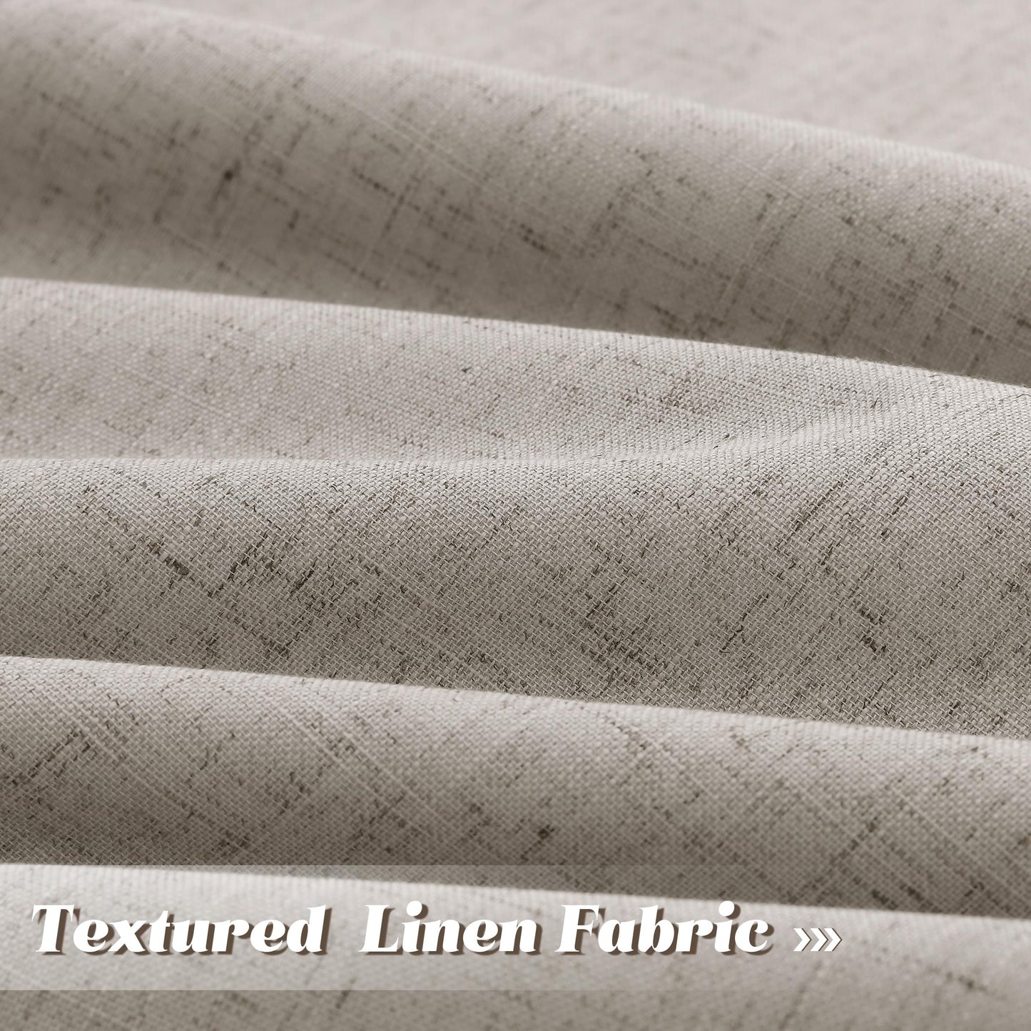 Joywell Linen Dark Apricot Full Blackout Curtains 96 Inch Long 2 Panels Set for Bedroom Living Room,Back Tab Rod Pocket Room Darkening Thermal Insulated Black Out Window Drapes,52x96 Inches