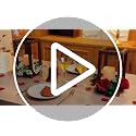 Wooden Wedding Lantern Centerpieces with Red Rose & LED Candles - Rustic Decor Set