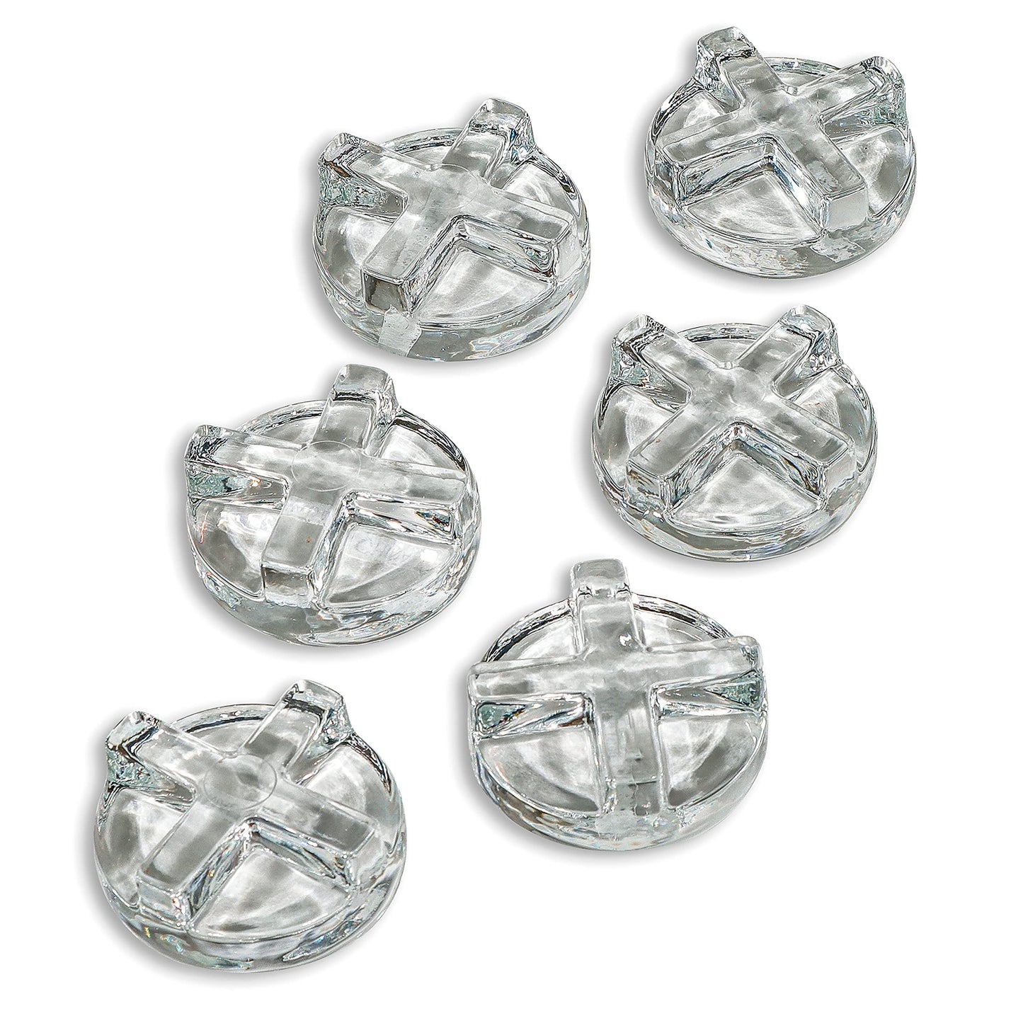 Trademark Innovations Glass Fermentation Pickling Jar Weights, Groove Grip Style (Set of 6)