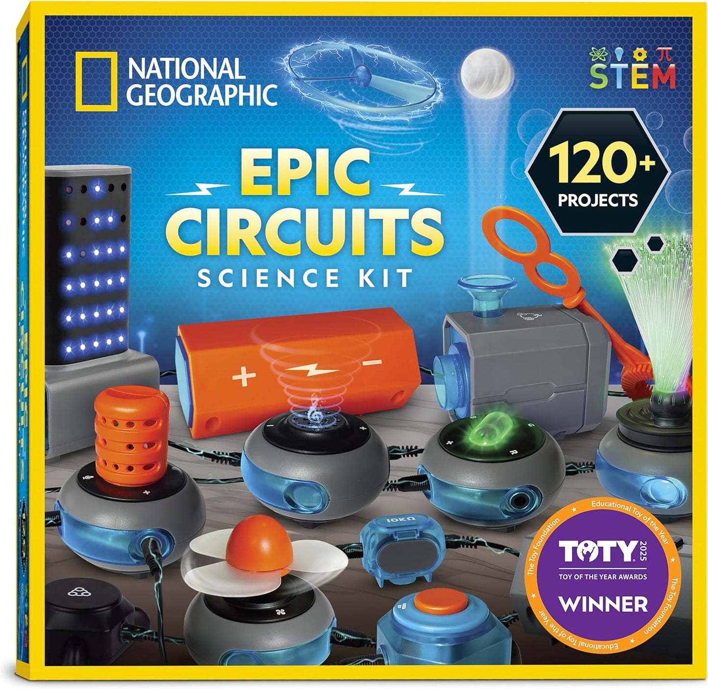 National Geographic Circuit Maker Kit - STEM Electronics Kit for Kids with 120 Projects | Fun Educational Toy