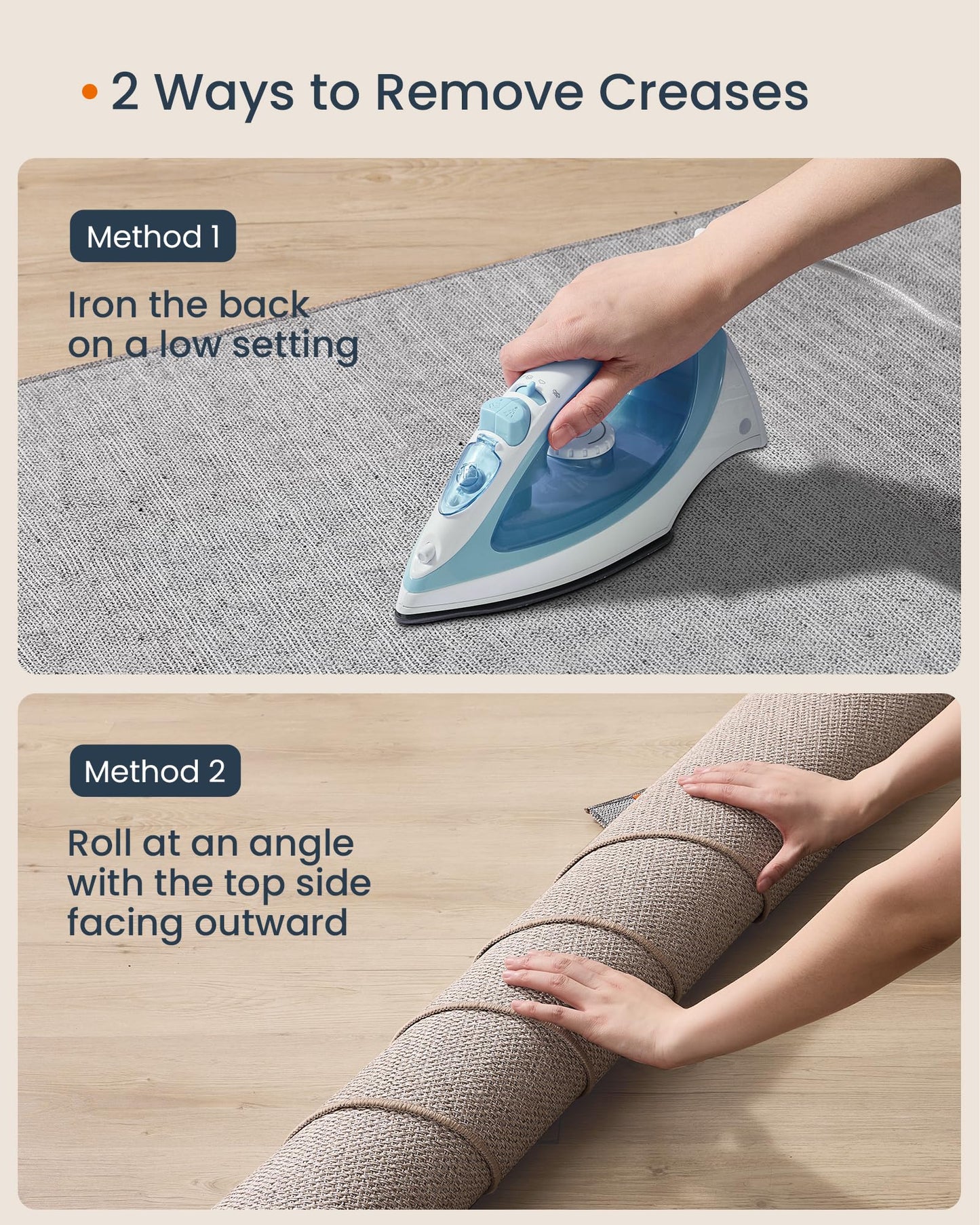 SONGMICS HOME Runner Rug 2.5x8 ft, Washable Area Rug for Living Room, Non-Slip Carpet, Faux Jute Rug, Home Decor, for Bedroom, Kitchen, Entryway, Dining Room, Dove Gray UTAR093G01