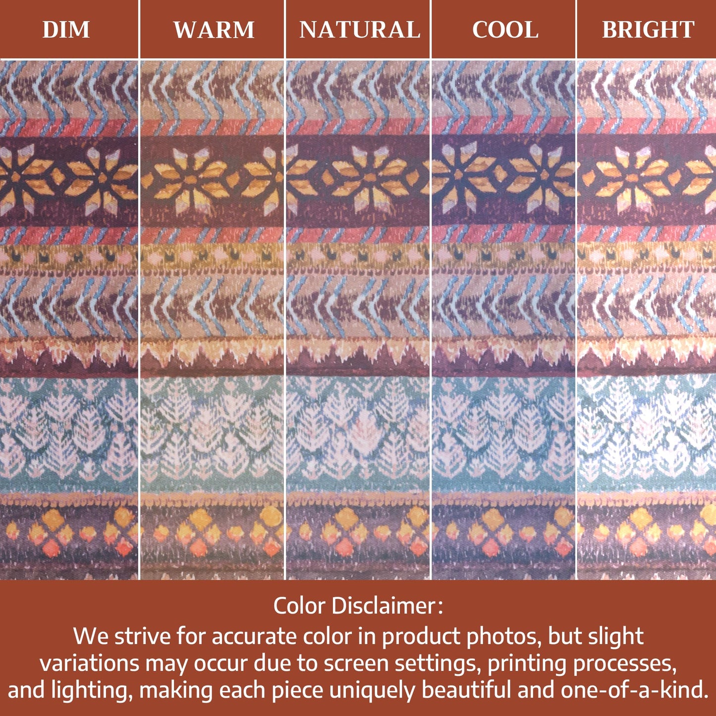 Maison d' Hermine Table Cloth Square Table 100% Cotton 54 x 54 Inches Fall Tablecloth Reusable Everyday Use for Thanksgiving Christmas Decorations Dining Farmhouse Party (Fair Isle)