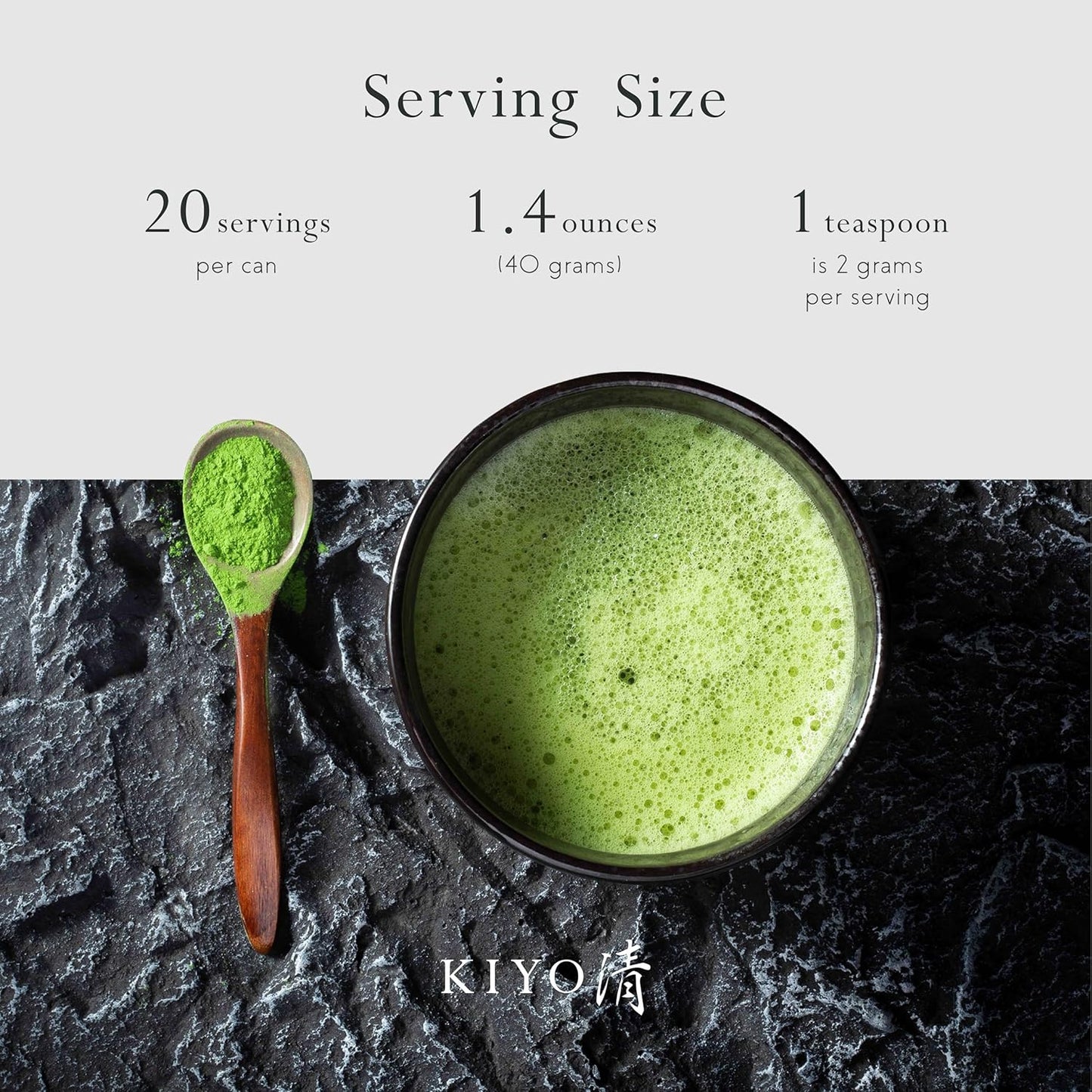 Kiyo Matcha Ceremonial Uji Matcha - Pure Japanese First Harvest Green Tea Powder (40g/1.41oz)
