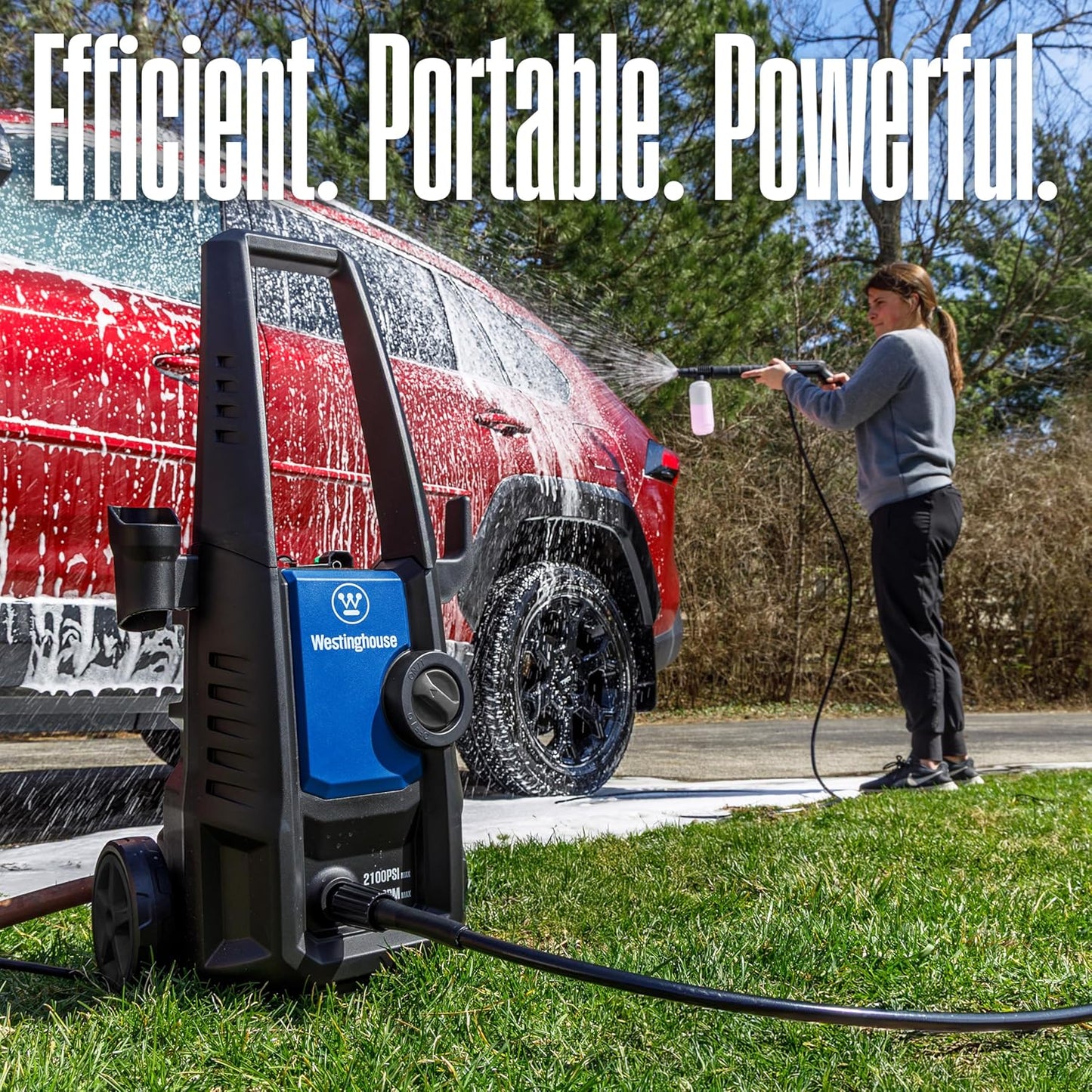 Westinghouse ePX3050 Electric Pressure Washer - 2100 PSI, 1.76 GPM, Foam Cannon & Turbo Nozzle for Versatile Cleaning