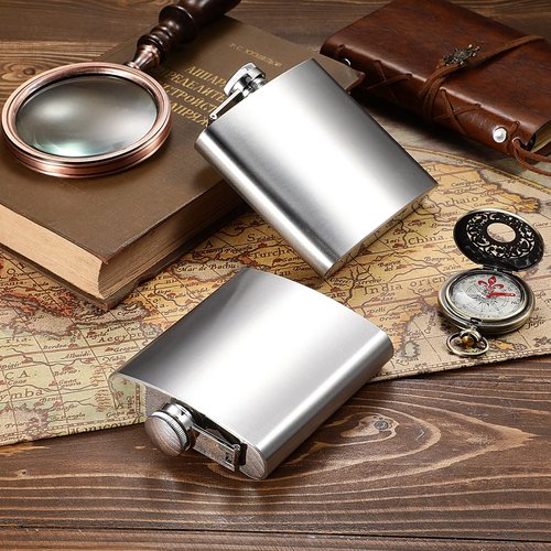 Honeydak 20 Pcs 8 oz Hip Flask for Liquor Stainless Steel Liquor Flask for Men Women with Leak Proof Funnels, Wine Glass Wedding Party Groomsman Bridesmaid Camping Birthdays Gift