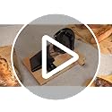 CAWIU Black Sourdough Bread Slicer with Adjustable Thickness & Hand Crank