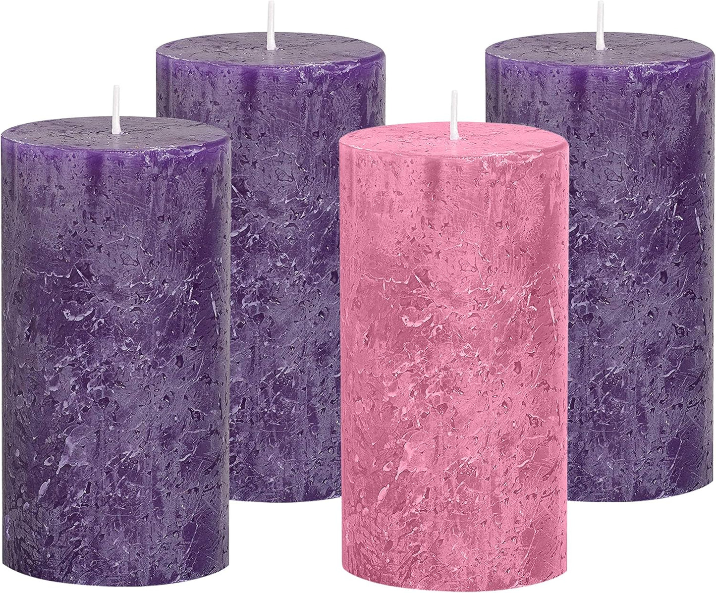 Purple Ribbon Advent Wreath Ring | Large Candle Holder for Pillar Candles - Perfect Christmas Decor