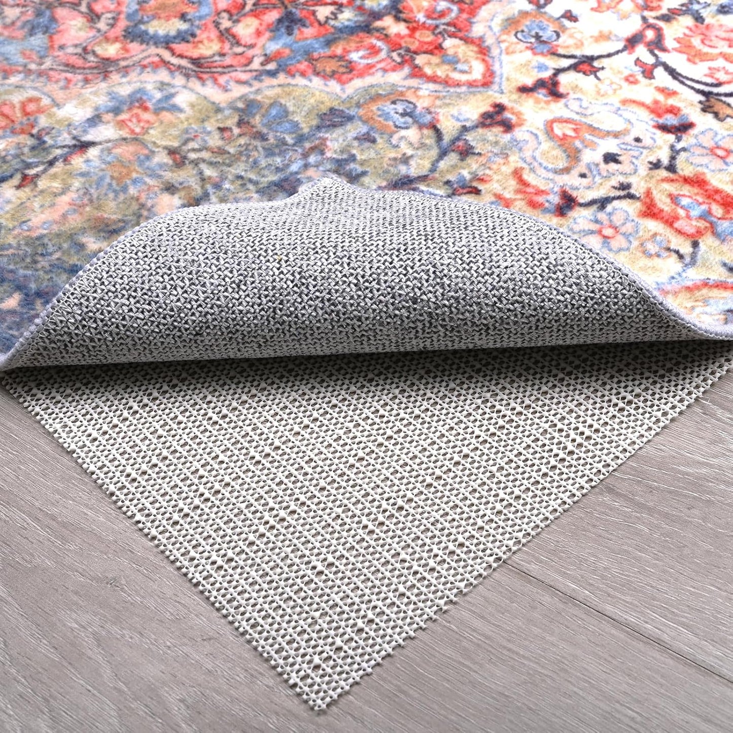 Skiennix Non-Slip Rug Pad - 4x6 Gripper for Hardwood Floors | Beige Anti-Skid Mat to Secure Area Rugs