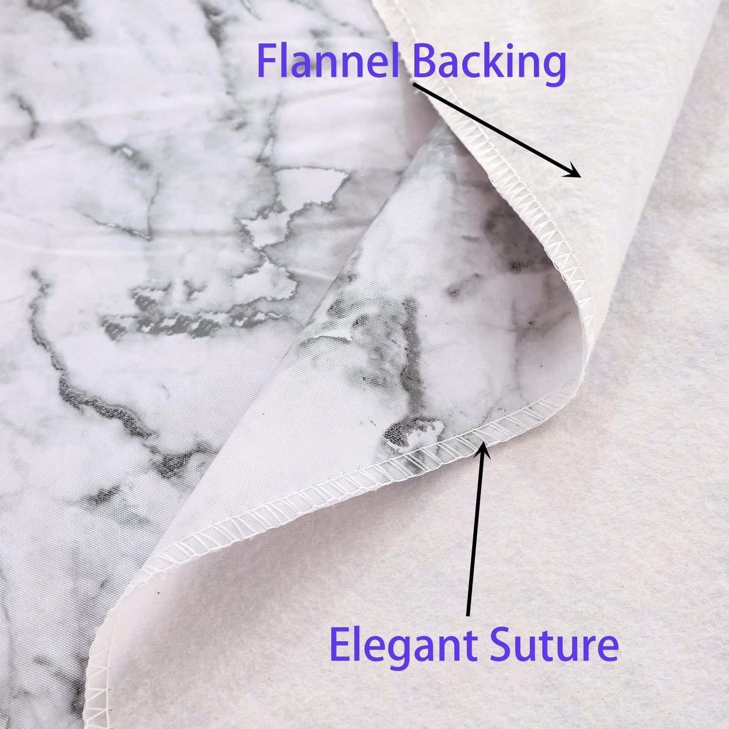 Walrus Heavy Duty Vinyl Tablecloth with Flannel Backing Waterproof Oil-Proof Plastic Table Cloth Stain-Resistant Wipeable Rectangle or Square Table Cover for Indoor and Outdoor (Marble, 60X84 Inch)