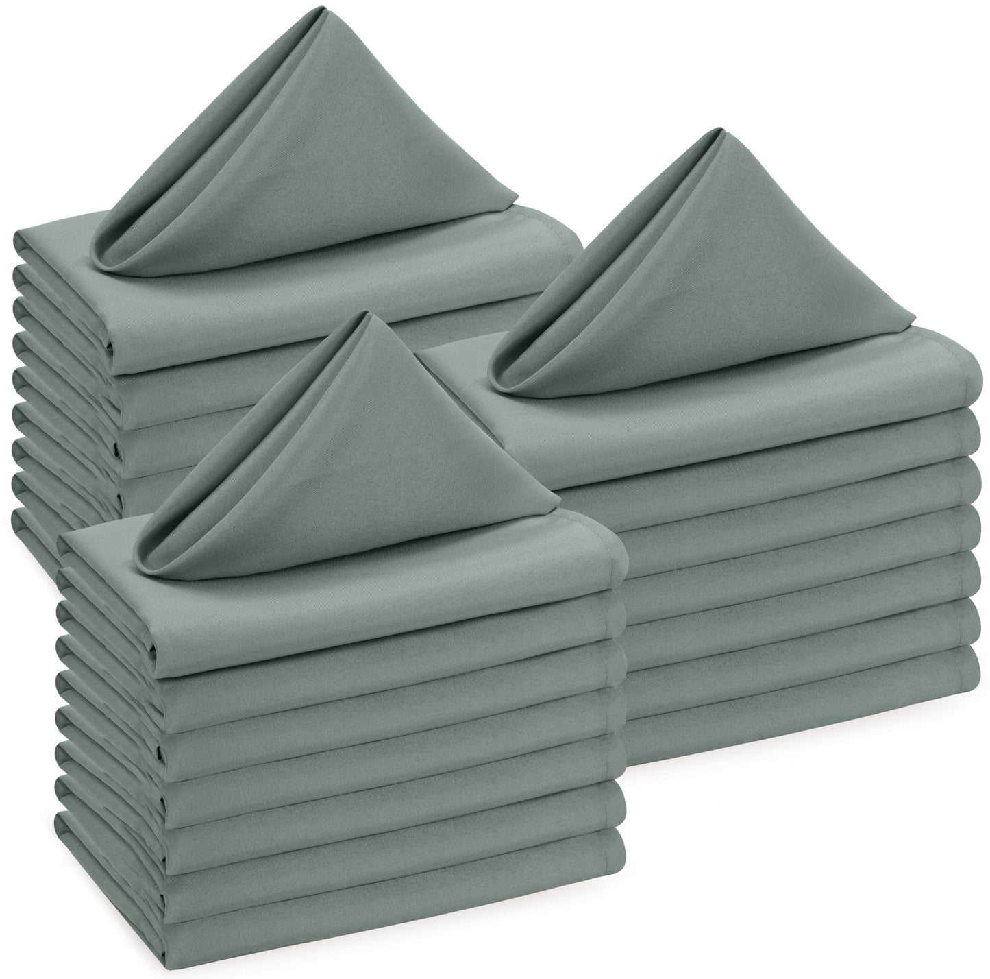 Utopia Home [288 Pack, Light Grey] Cloth Napkins 20x20 Inches, 100% Polyester Hemmed Edges, Washable and Reusable Ideal for Parties, Weddings and Dinners