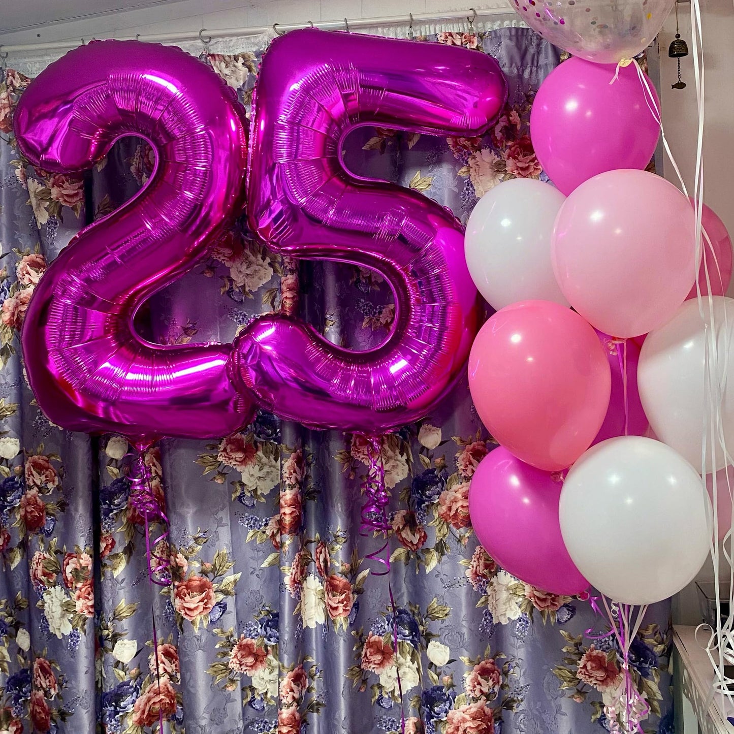 Rosy Purple 4 Balloon, Number Balloons 40 Inch, 4th Birthday Decorations for Girls Four Large Numbers for Party Decor, Number 4 Balloon