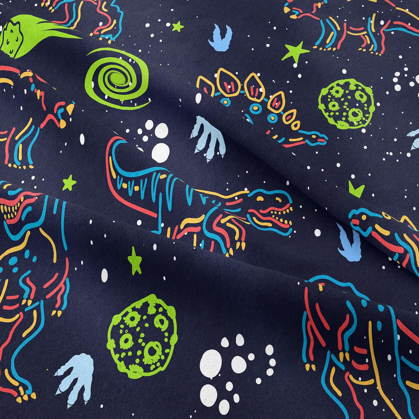 NINENINE Dinosaur Bedding Sets for Boys Kids,Dark Blue Retro Dinosaur Comforter Set,Queen Size Comforter Sets for Kids,with 1 Comforter 2 Pillowcases