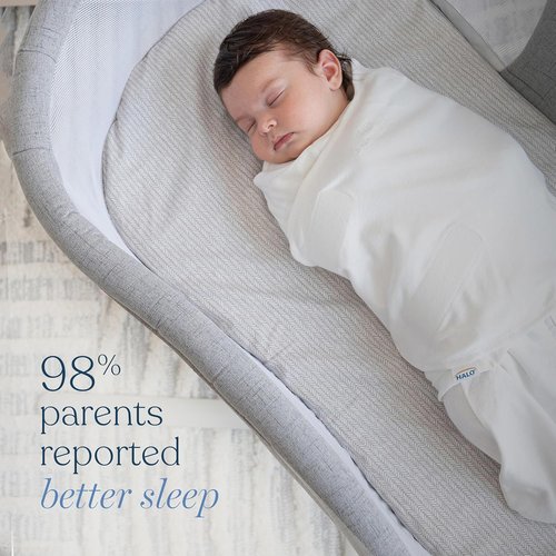 HALO Micro-Fleece Sleepsack Swaddle - 3-Way Adjustable Blanket for Newborns | Daisy, TOG 3.0, 0-3 Months