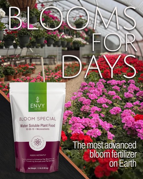 ENVI Bloom Special Plant Fertilizer - Water Soluble Formula for Flowering Plants, 1.5 lb | Pet Safe, Made in USA