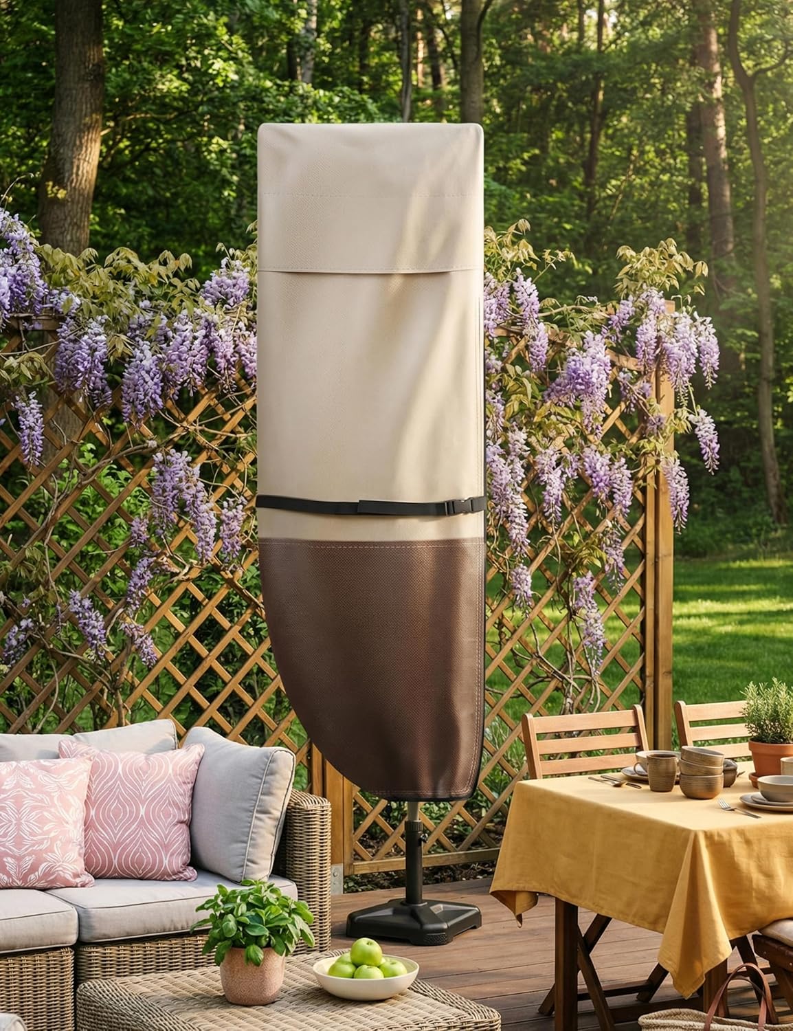 Vailge Patio Umbrella Cover - Waterproof & Windproof for 9-13 Ft Cantilever Umbrellas | Includes Support Pole & Storage Bag