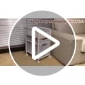 Hongtamoya White Narrow Rolling Makeup Cart with 2 Drawers - Under Desk Organizer