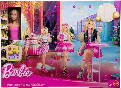 Barbie Holiday Advent Calendar - 24 Surprises with Clothing, Accessories & Puppy | Blonde Doll