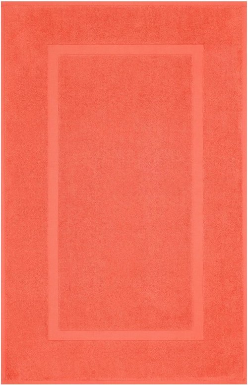Cotton Paradise 100% Cotton Bath Mats - Soft, Absorbent & Quick-Dry | Set of 2, 20x34 Inches, Coral