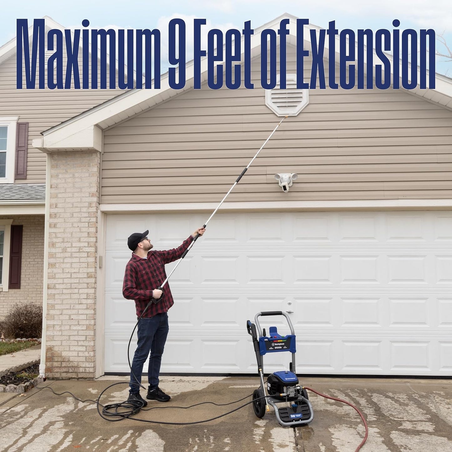 Westinghouse 9 Ft. Pressure Washer Extension Wand - Compatible with Gas & Electric Washers