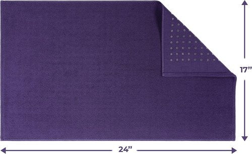 Cotton Paradise 100% Cotton Bath Mat - Non-Slip, Soft & Absorbent, 17x24 Inch, Purple