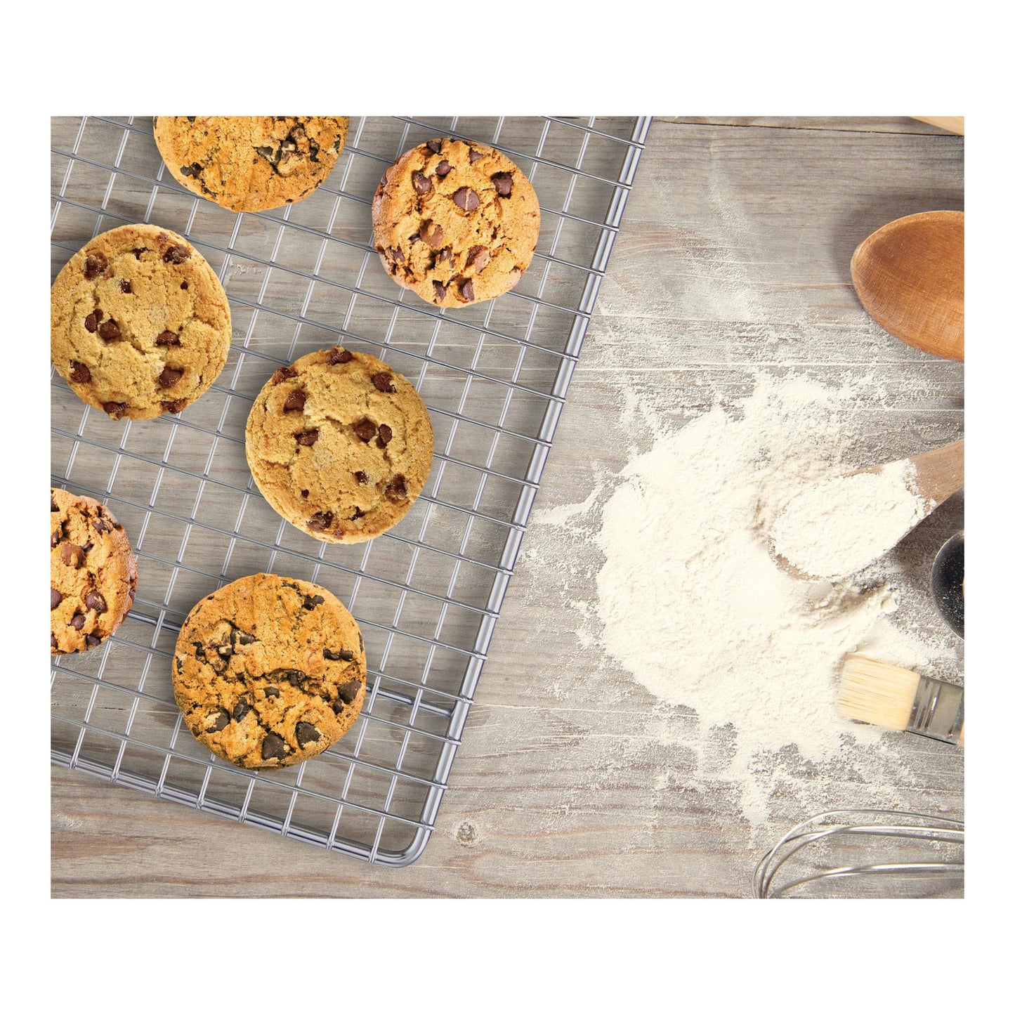 Mrs. Anderson's Baking Professional Cooling Rack, Heavy Duty Steel, Fits Half Sheet Pans, 16.5 x 11.875 x 0.625-Inches