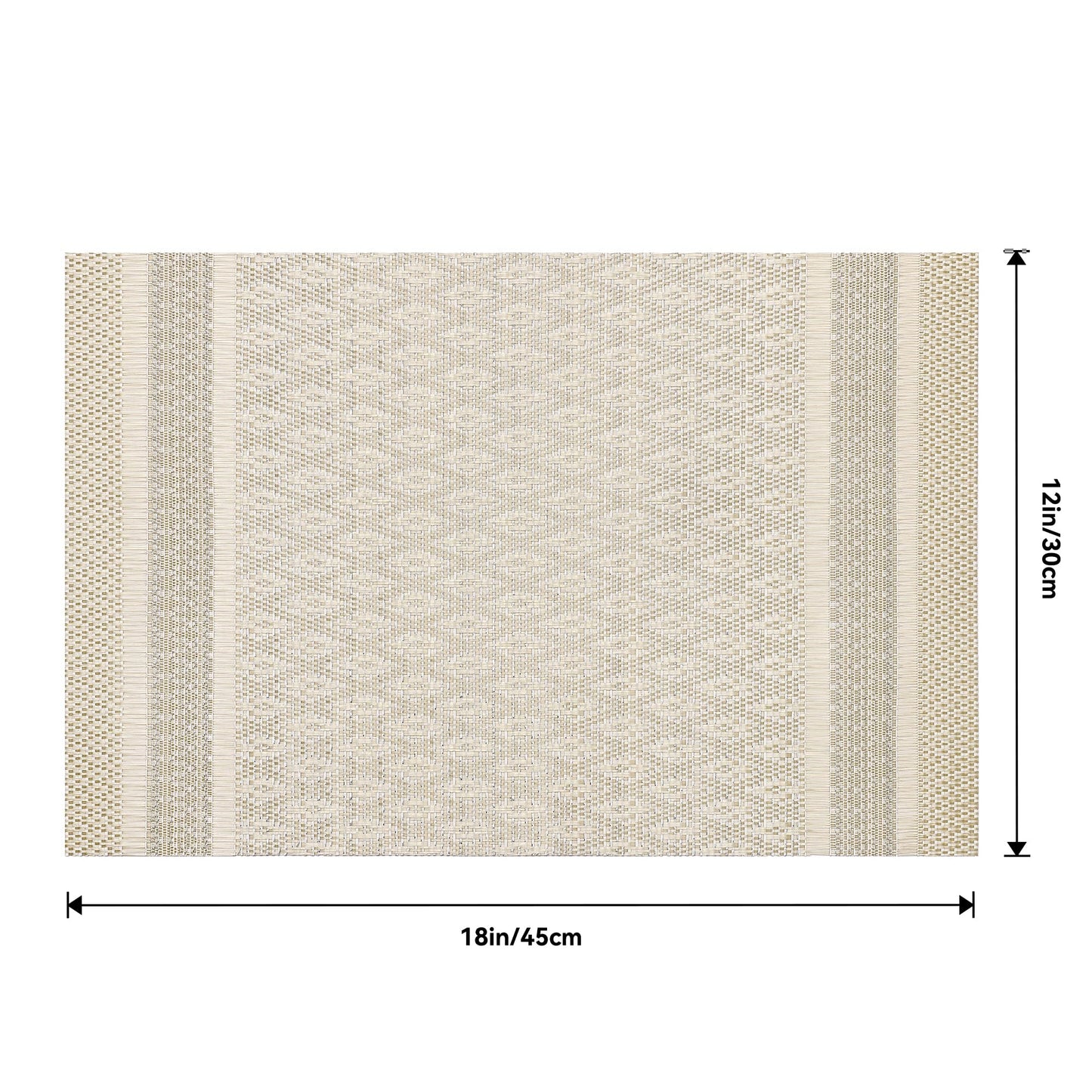 Leetaltree Stardust Yellow Placemats Set of 4 - Heat Resistant Non-Slip Place mats for Dining Table, Washable Durable PVC Vinyl Woven Table Mats（Stardust Yellow, 4）