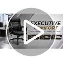 Black Executive Office Chair - PU Leather Desk Chair with Padded Arms