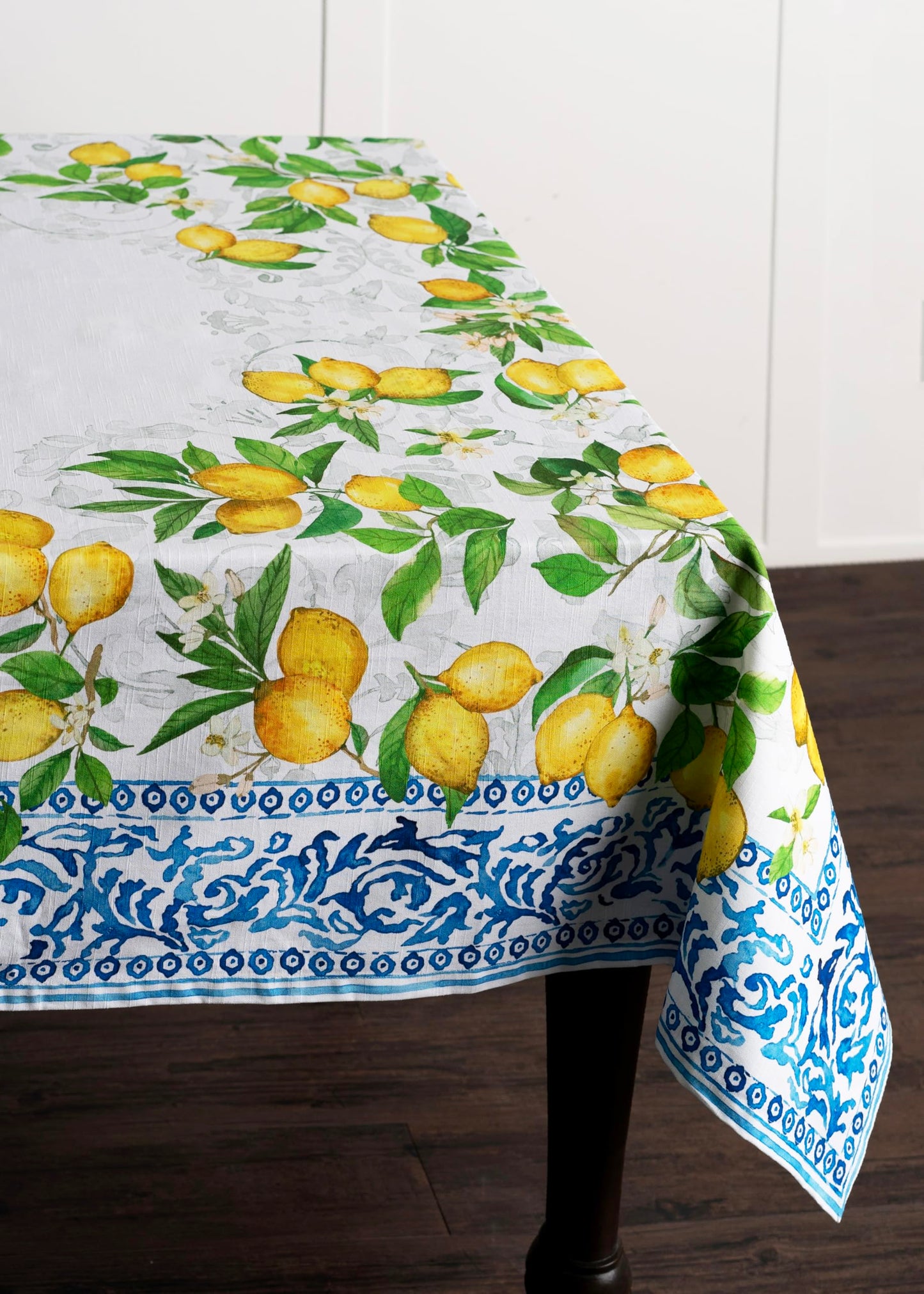 Maison d' Hermine Table Cloth Rectangle Table 100% Cotton 60 x 90 Inches Tablecloth Reusable Decorative for Dining Kitchen Room Farmhouse Home Gifts for Mothers Day Spring Summer - Cedrat