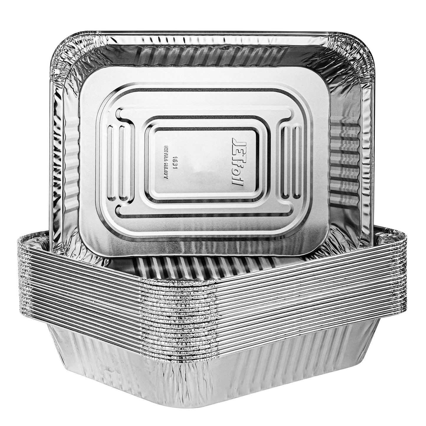 PLASTICPRO Disposable 9 x 13 Heavy Weight Aluminum Foil Pans Half Size Deep Steam Table Bakeware - Cookware Perfect for Baking Cakes, Bread, Meatloaf, Lasagna Pack of 20