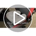 XX-Large Memory Foam Seat Cushion for Tailbone Pain Relief - Ergonomic Support, Office & Car Use - Black Suede