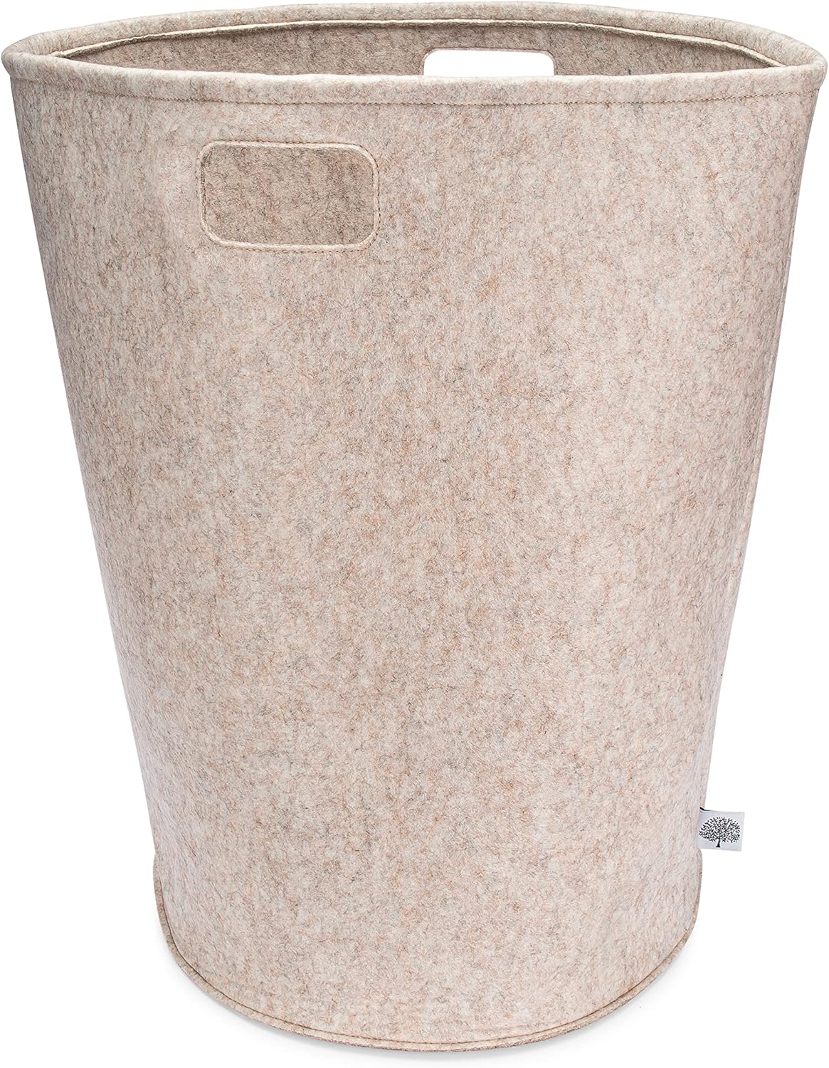 Parker Baby Nursery Laundry Hamper - Large Oatmeal Felt Storage Basket for Baby's Room