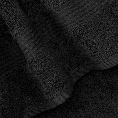 Cotton Paradise 6-Piece Towel Set - 100% Turkish Cotton | Soft, Fluffy Bath Towels in Black