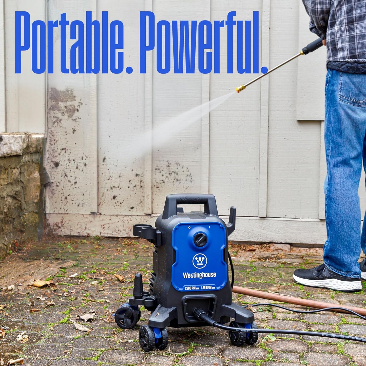 Westinghouse ePX3100 Electric Pressure Washer - 2300 Max PSI, Anti-Tipping, Onboard Soap Tank, 5 Nozzle Set