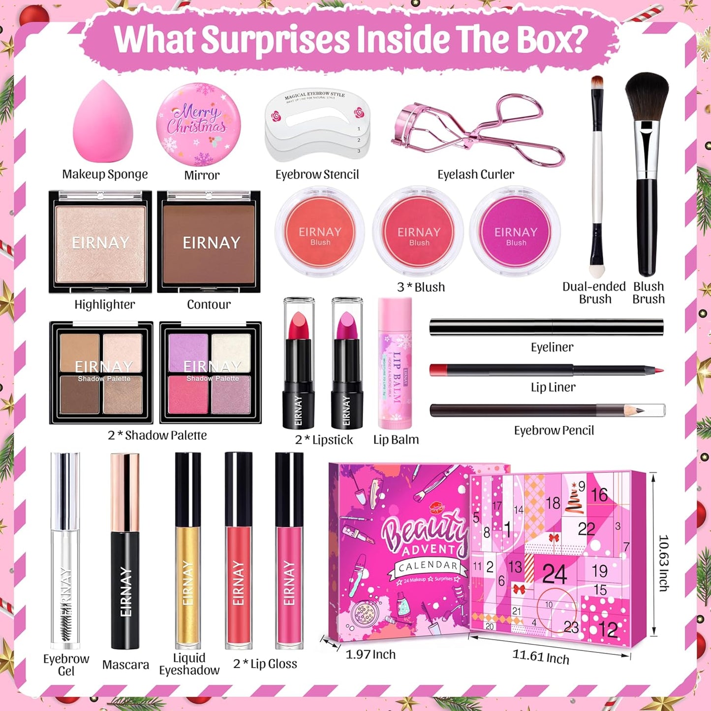 Skiennix Makeup Advent Calendar 2025 - 24 Days of Holiday Surprises for Women & Teens