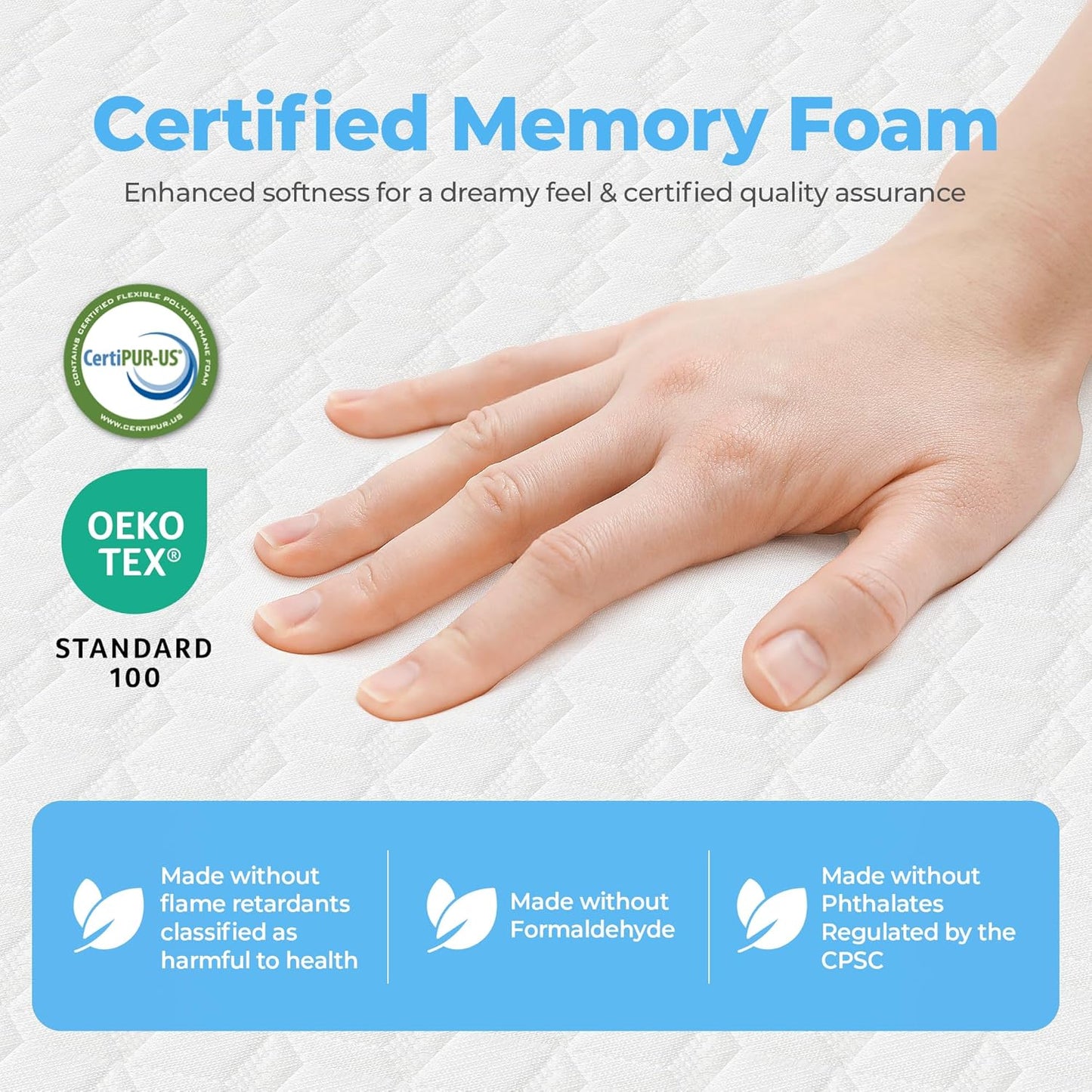 Neo Sleep 12 Inch Full Cooling Gel Memory Foam Mattress - Medium Firm, Pressure Relieving, CertiPUR-US Certified (Full Size)
