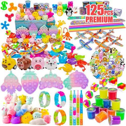 DQstar Party Favors Toy for Kids 4-8-12, Treasure Box Prizes for Classroom, Goodie Bags Stuffers, Prize Box Toys, Birthday Party Gifts, Carnival Prizes, Pinata Fillers, Treasure Chest