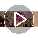Valery Madelyn 18-Inch Halloween Wreath with Lights for Front Door Decor