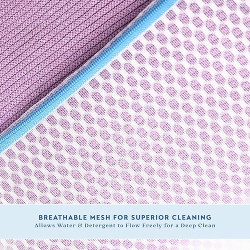 ELYN Mesh Laundry Bags - Ultra Durable Honeycomb Mesh with Anti-Rust Zipper | 3 Pack Medium (12” x 16”) for Delicates