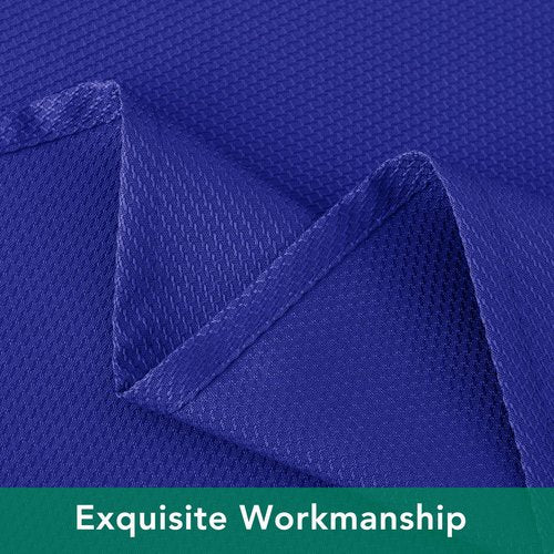 Biscaynebay Textured Fabric Round Tablecloths 60" for Round Tables diameters from 28" to 48", Royal Blue Water Resistant Folding Table Covers Washable for Dining, Kitchen, Wedding, Parties etc
