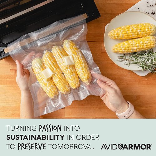 Avid Armor Vacuum Seal Rolls - Non-BPA Food Storage Bags | 8" x 50ft | Pack of 2 for Meal Prep