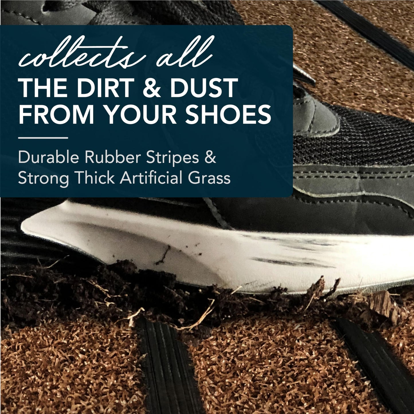 ubdyo Extra Durable Door Mat - Dirt Trapping Outdoor Welcome Mats - Non-Slip Outdoor Indoor Entrance - Low Profile Front Doormat (36" x 24", Bright Brown)