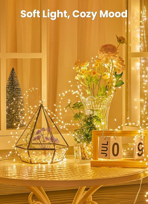 Flowing Fairy Lights - 10FT 388LED Waterproof Twinkle String Lights | 14 Modes for Indoor Christmas Decor