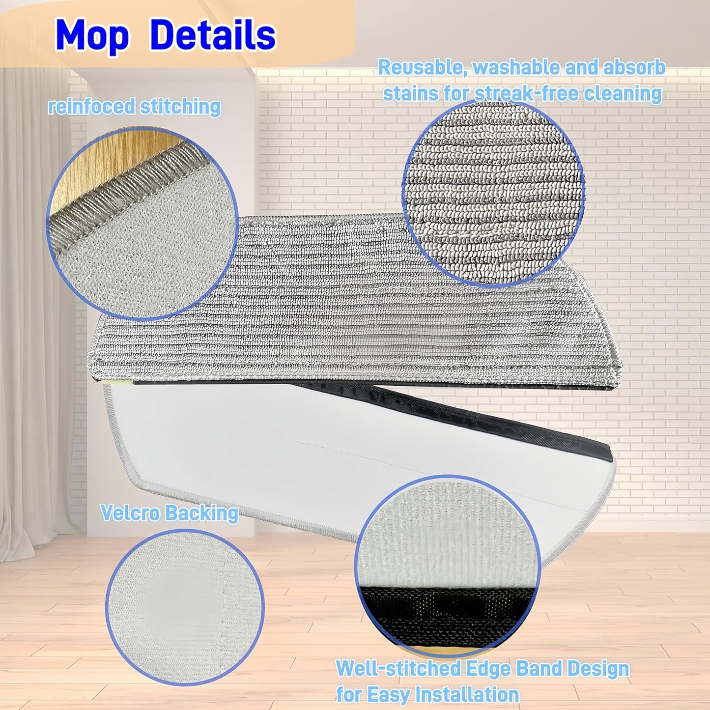 Shark Replacement Mop Pads - Washable & Reusable Microfiber for AV2800ZE, RV2820YE, RV2820ZE & More