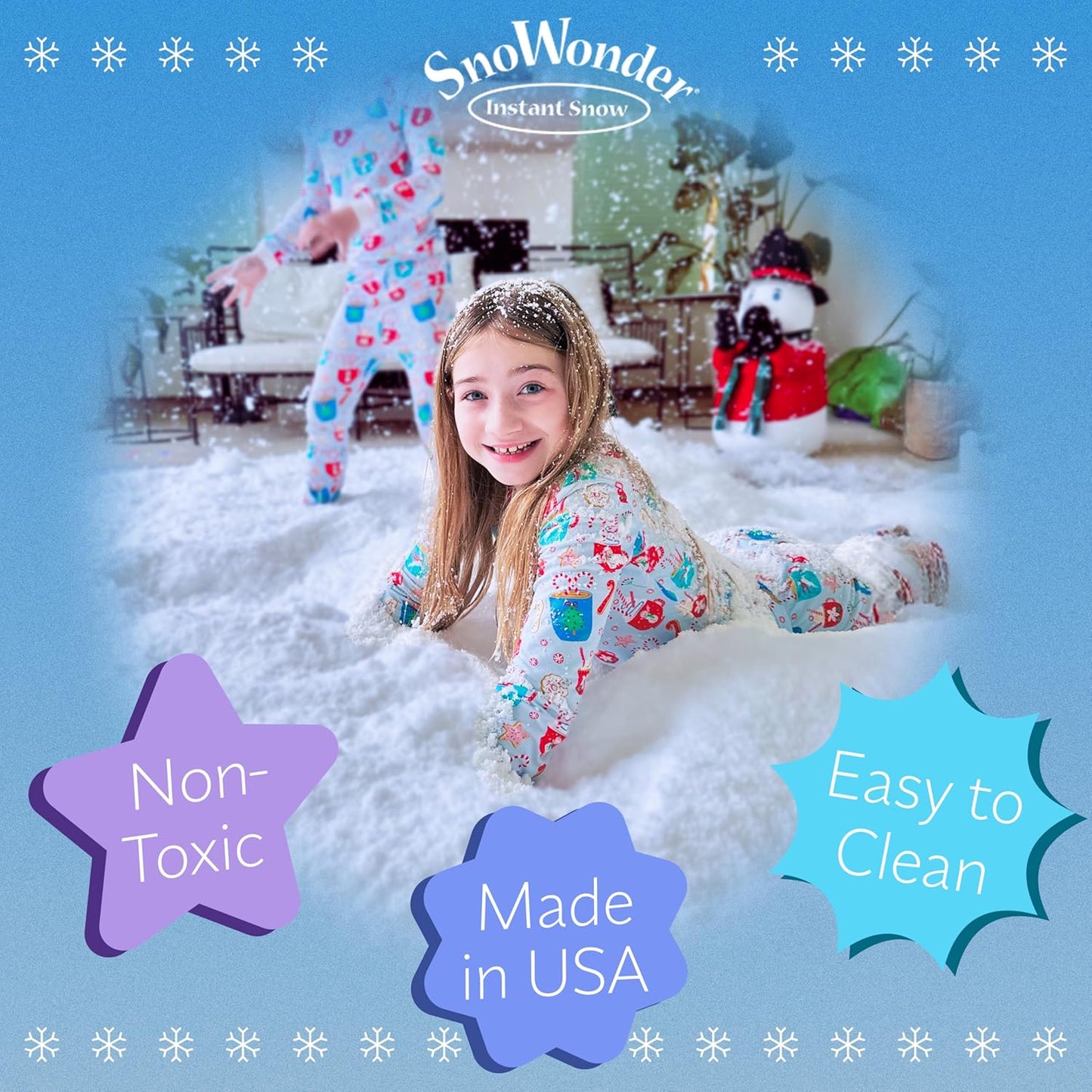 SNOWONDER Instant Artificial Snow - Perfect for Cloud Slime & Winter Decor | 240 Gallons