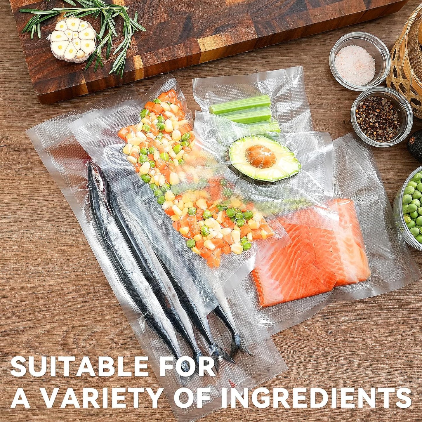 Wevac Vacuum Sealer Bag Rolls - Heavy Duty Food Storage for Sous Vide & Meal Prep | 8"x16' (2 Rolls)