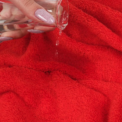 Cotton Paradise 6-Piece Towel Set - 100% Soft Absorbent Turkish Bath Towels | Red Color